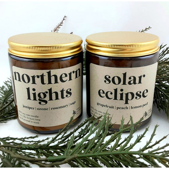 'Northern Lights' & 'Solar Eclipse' Scented Candles (2 options)