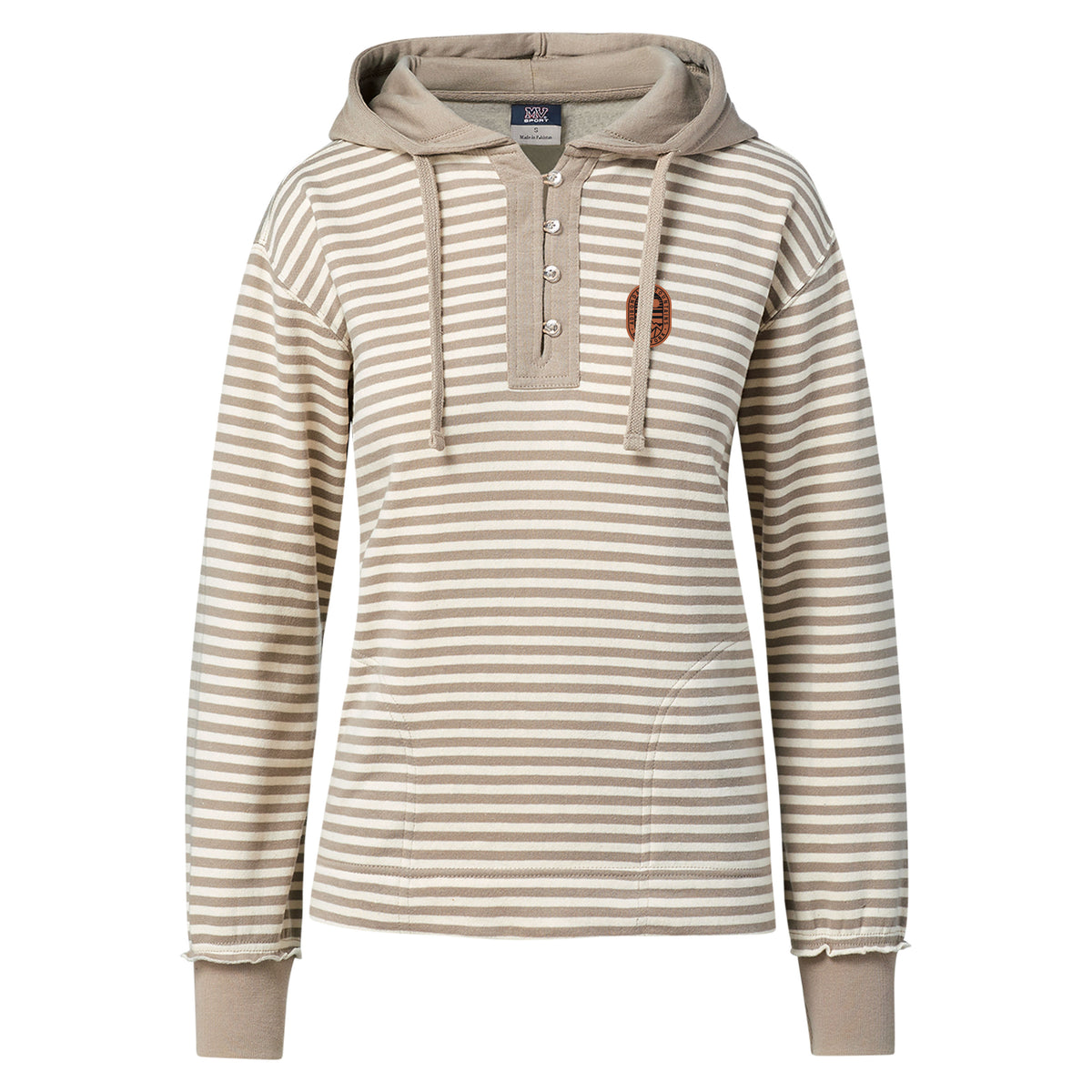 Adirondack Mountains, New York' Striped Henley Hoodie (two colors