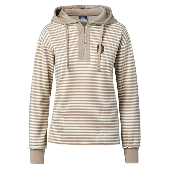'Adirondack Mountains, New York' Striped Henley Hoodie (two colors)