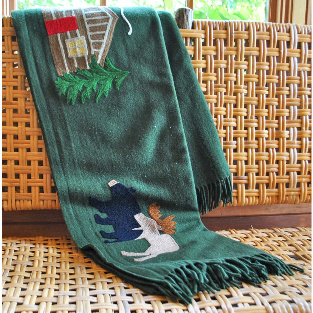 Embroidered best sale wool blanket