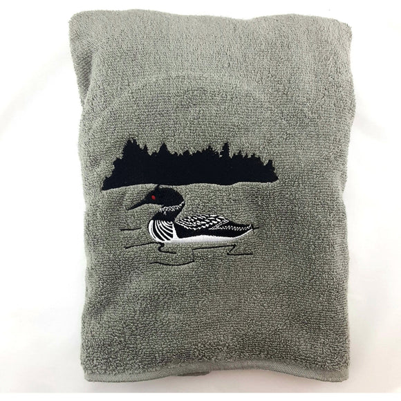 Loon Bath Towel (Gray)