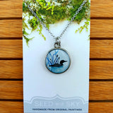 Seed and Sky Painting Necklace- 18" (various styles/materials)