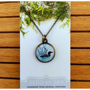 Seed and Sky Painting Necklace- 18" (various styles/materials)