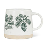 Wide Base Mug- Pinecones