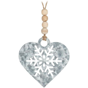 Cutout Heart & Snowflake Ornament