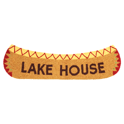 'Lake House' Canoe-Shaped Hook Rug