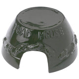 Green ceramic toad house with 'Toad House' branding on a white background