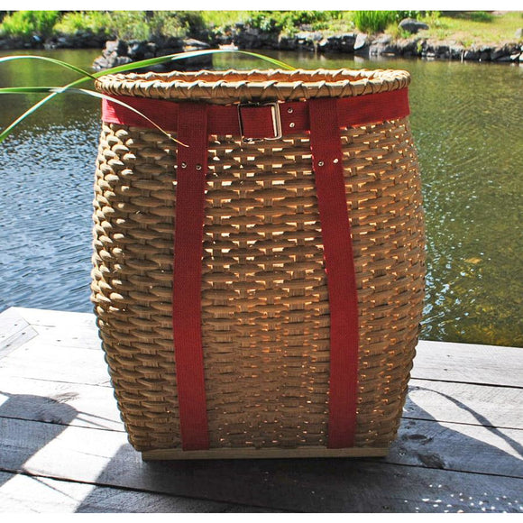 Large Packbasket (Light with Red Straps)