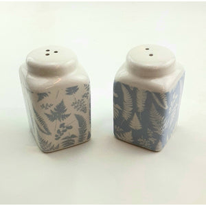 Ceramic Salt and Pepper Shaker Set (Ferns or Butterflies)