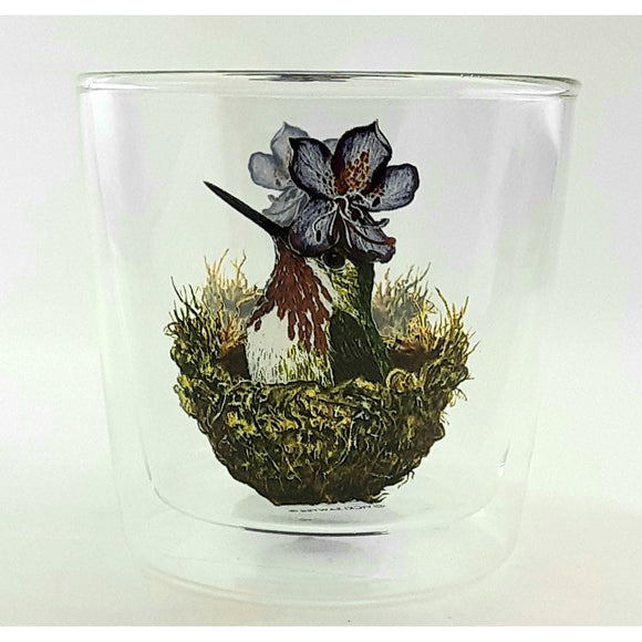 Double-Walled Hummingbird Glass