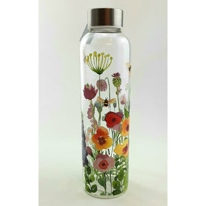 Glass Travel Bottle- Garden and Bees