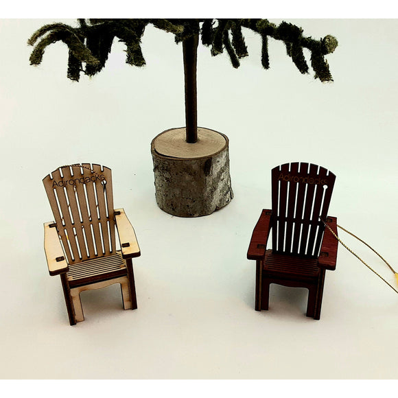 Wooden ADK Chair Ornament (two colors)