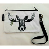 Canvas Zip Pouch w/ Leather Strap (4 Options)