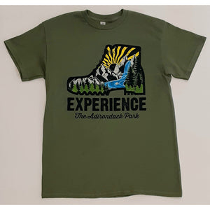 'Experience the Adirondack Park' SS Tee w/ Hiking Boot