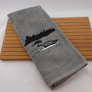 Loon Hand Towel (Gray)