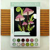 Large Paint-by-Number Kit-Mushrooms (Two Colors/Styles)