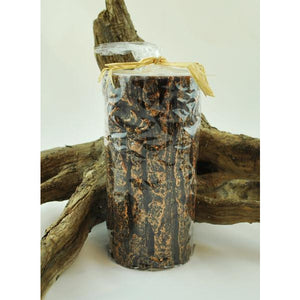 Gilded Tree Bark Candle 3"x6"