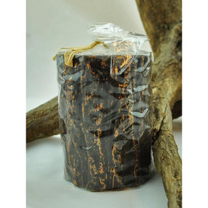 Gilded Tree Bark Candle 3"x4"
