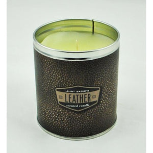Leather Scented Candle in a Tin