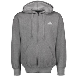 Grey Hooded Full-zip White ADKX Logo Sweatshirt