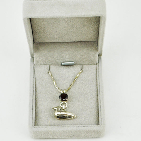 Garnet Loon Necklace