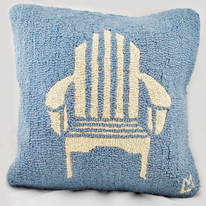 Adirondack Chair Hooked Wool Pillow