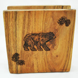 Rustic Wooden Napkin Holder