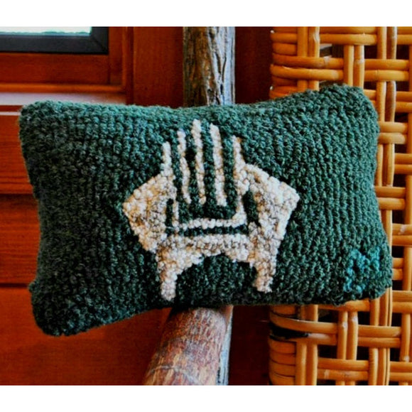 Adirondack Chair Hooked Wool Pillow