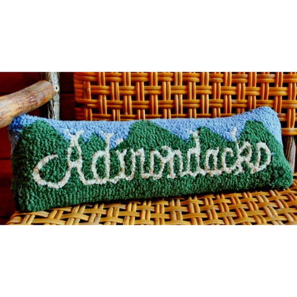 Adirondacks Hooked Wool Pillow