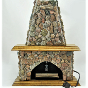 Small Stone Fireplace